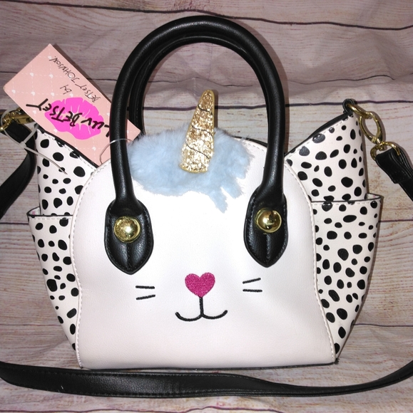 betsey johnson cat bag